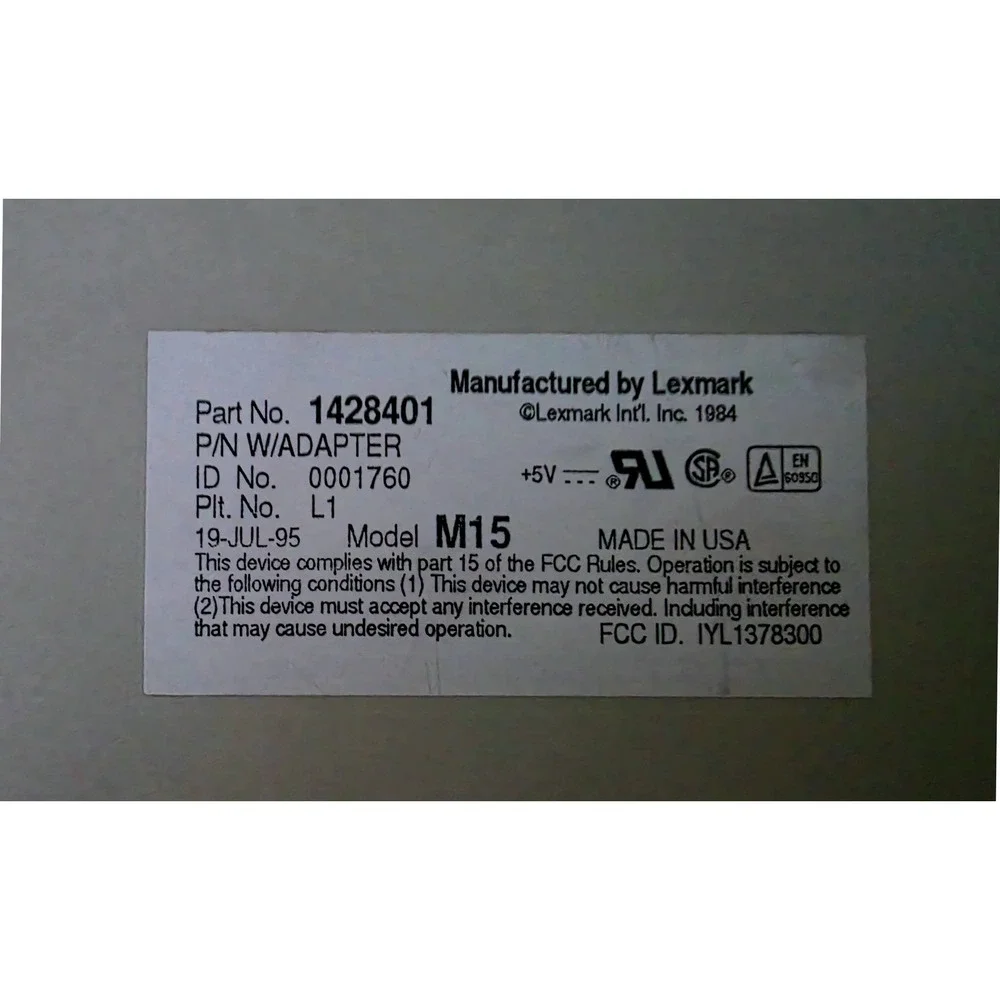 Lexmark IBM Model M15 Split Ergonomic Keyboard 1428401 Buckling Spring No Numpad